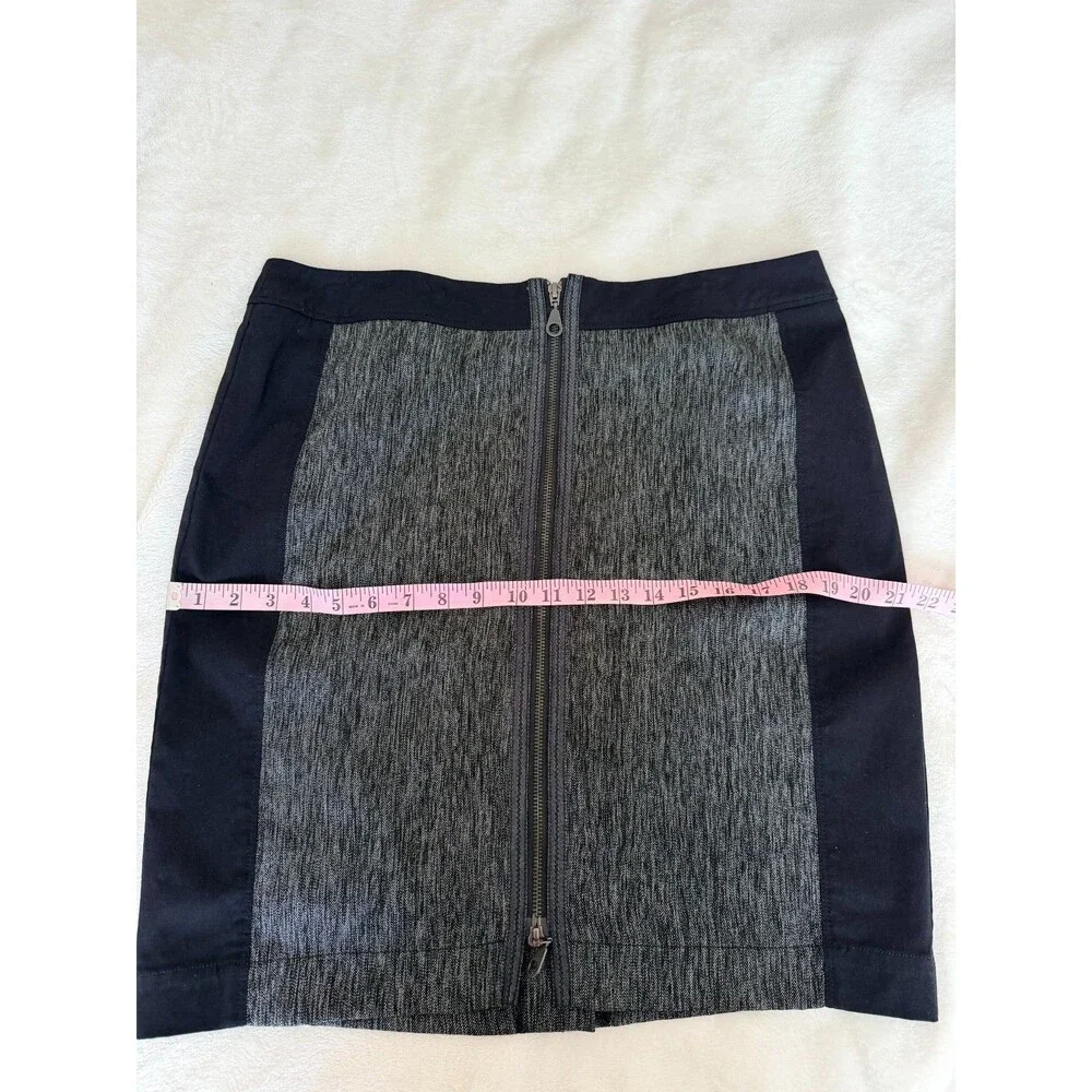 Spanner Urbanality Tweed Mini Skirt Black/Grey Full Front Zip Size 14 NWT $119 - Picture 4 of 8